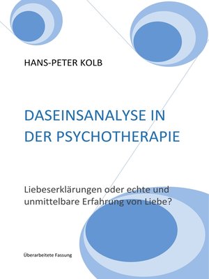cover image of Daseinsanalyse in der Psychotherapie